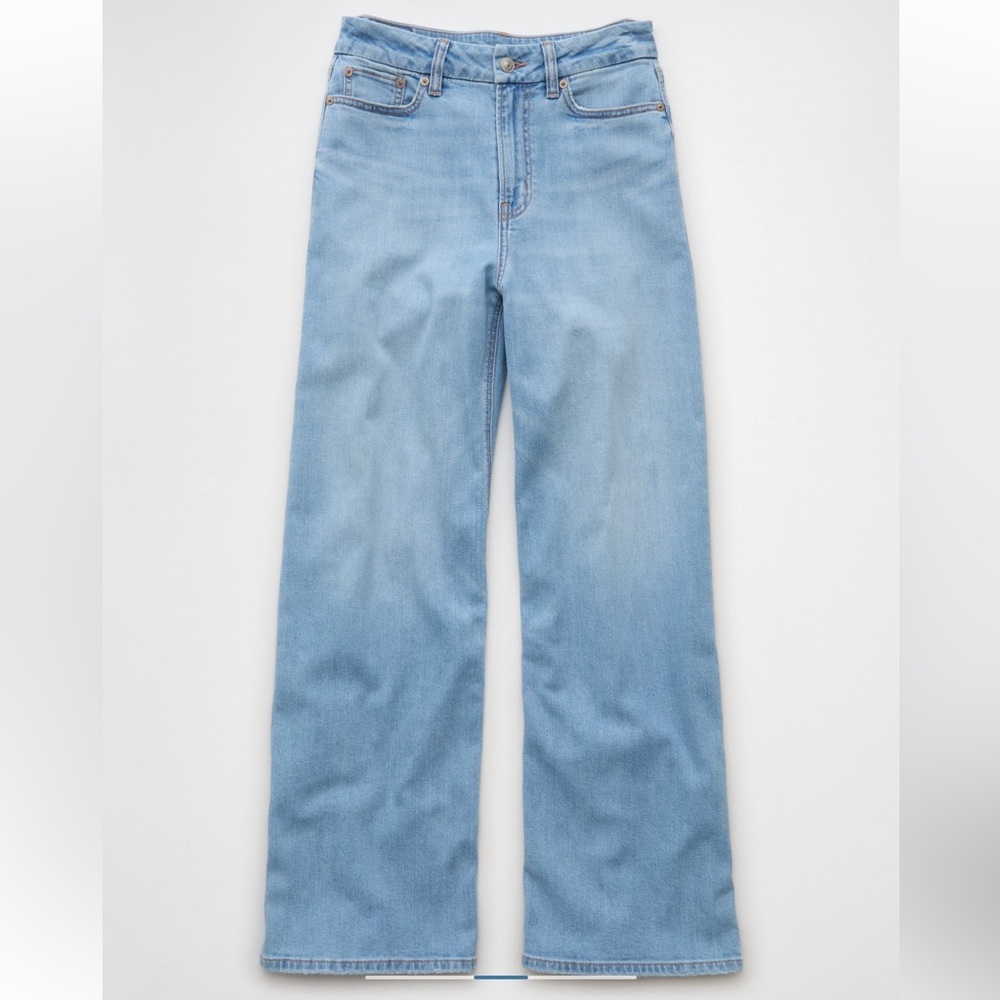 American Eagle Dreamy Drape Curvy Super High-Waisted Wide Leg Jeans